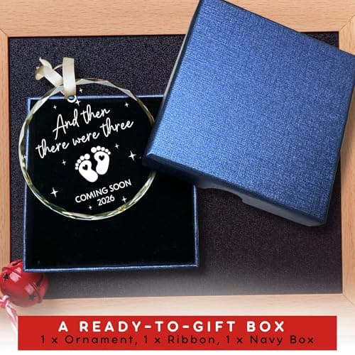 Gifts for Expecting Parents - Expecting Parents to Be Unique Gifts - Baby Pregnancy Announcement Gift Ideas for Husband, Family - Baby Ornament 2026 - Baby Pregnancy Announcement - Glass Ornament