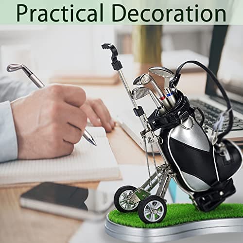 Gifts for Men, Golf Pen Holder Desk Accessories for Men Women Golfers, Birthday Graduation Gifts for Him Her, Dad Gifts for Dad Husband from Daughter Son Wife, Funny Home Office Decor Gadgets for Boss