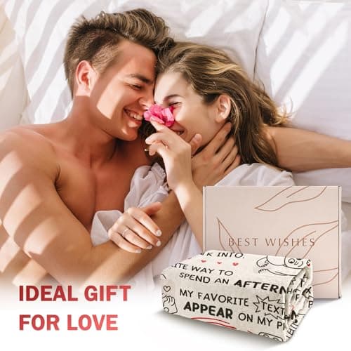 Craftique Birthday Gifts for Girlfriend Boyfriend- I Love You Blanket for Him Her- Romantic Girlfriend Gifts Anniversary, Funny Soft Blanket Gift for Him Her Husband Wife Fiance, 60”×50”