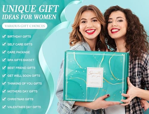 Birthday Gifts for Women Self Care Gifts Get Well Soon Gifts, Ocean Relaxing Spa Gifts Basket Care Package w/ Luxury Flannel Blanket, Unique Mothers Day Gifts Idea for Mom Her Friends Sister Wife