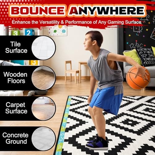 Silent Basketball Size 7 (29.5") – Grooved Airless Indoor Basketball for Quiet Dribbling and Indoor Training, Pro PU Foam Ball – Real Feel Higher Bounce Quieter