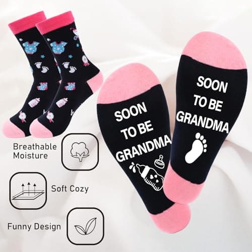 New Parent Grandparent Socks First Time New Mom Dad Grandma Grandpa to be Christmas Mother's Father's Day Gift