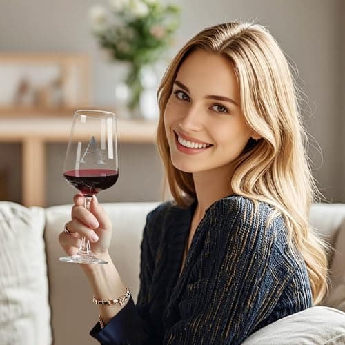 Personalized Wine Glass Gifts for Women - Monogrammed A-Z Wine Glasses Gift | Custom Christmas Gift, Valentines Day, Birthday Gifts for Women Her Mom Wife Best Friend Sister (A)