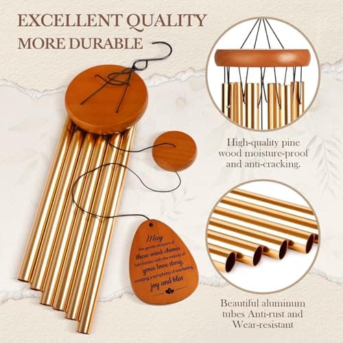 SteadStyle Happy Anniversary Decorations for Couples, Parents, Husband, Wife, Wedding Anniversary Keepsake Wind Chimes