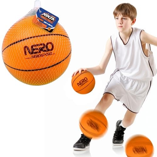 Ninja Silent Basketball- Soft Foam Indoor Hoop Play | Soundless Ball for Quiet Dribbling and Indoor Training
