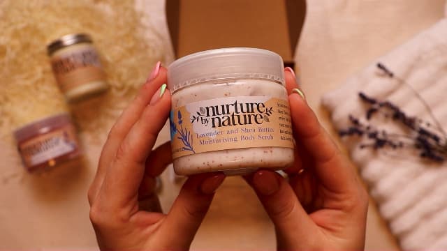 NURTURE BY NATURE Relax & Calm Christmas Gift Basket – Spa Gifts for Women with Bath Bomb, Hand Cream, Lavender Pillow Mist & Scented Candle - Vegan - Stocking Stuffers, Holiday Gifts, Gifts for Mom