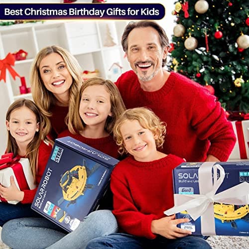 COBFDHA STEM Projects for Kids Age 8-12, Science Kits Boys, Solar Robot Space Toys Gifts 8-14 Year Old Teen Boys Girls, 120Pcs Building Experiments Robots Teenage Ages 9 10 11 12 , Yellow