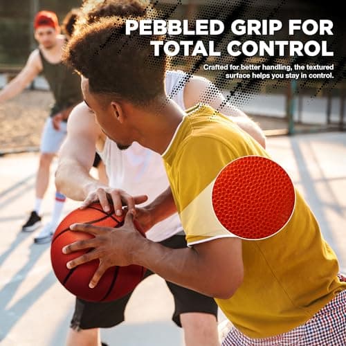 Lifeworks Rubber Basketball - Made for Indoor and Outdoor Games - Sold Deflated (Pump NOT Included)