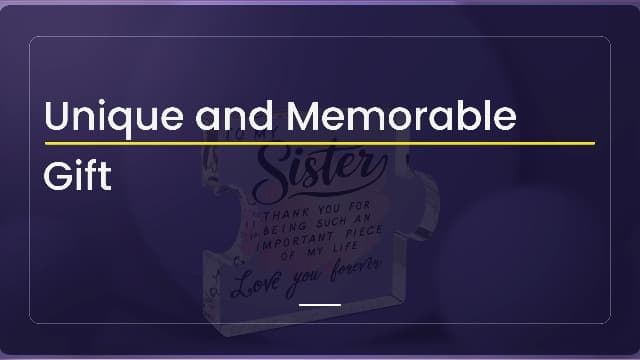 Sister Birthday Gifts, Big Sisters Gift Ideas from Sister, Unique Acrylic Puzzle Plaque Sister Gift Baskets Stuffers for Women Easter Birthdays Wedding