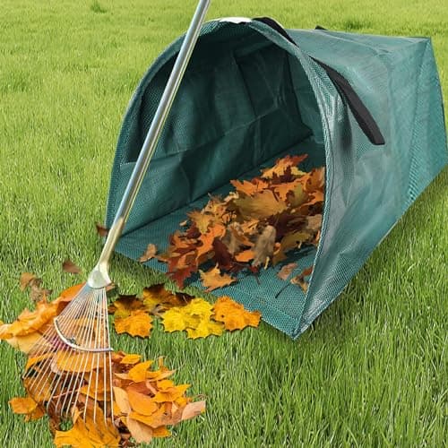 Leaf collector leaf scoop,Foldable yard waste bag,Extra large lawn bags leaf bags,Heavy leaf pick up tools leaf loader,Reusable yard garden bags for leaves lawn trash (200L)