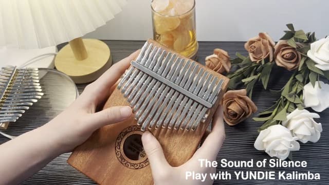Kalimba Thumb Piano,YUNDIE Portable 17 Keys Mbira Finger Piano with Tune Hammer and Study Instruction,Musical Instruments Birthday Gift for Adult Beginners Professional(Brown)