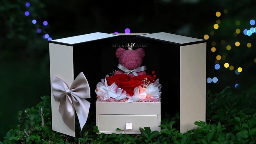 ADDWel Preserved Rose Gifts for Her, Forever Real Flowers with Sterling Silver Necklace for Wife Girlfriend Mom on Birthday Anniversary