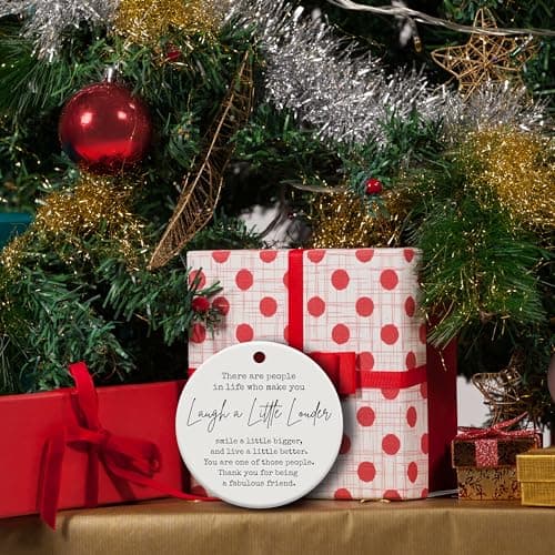 Friendship Gifts for Women, Best Friend, Funny, Work Besties, Sister, Friend Ornaments for Women, Ceramic Christmas Ornaments