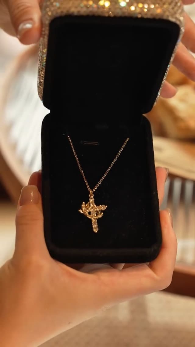 Upgraded Crown Cross Necklace for Women,14K Gold Plated & Silver Plated Crown Cross Pendant Necklace Diamond Cross Necklaces Faith Cross Jewelry First Communion Gifts, 12-Color Birthstone Necklaces for Women
