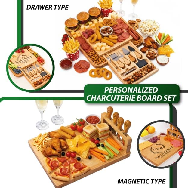 Personalized Charcuterie Board, Wedding Gifts for Couples 2025, Custom Cheese Boards Bridal Shower Gifts, Housewarming Gifts for Christmas, Anniversary, Engagement, New Home, Bride, Parent, Women