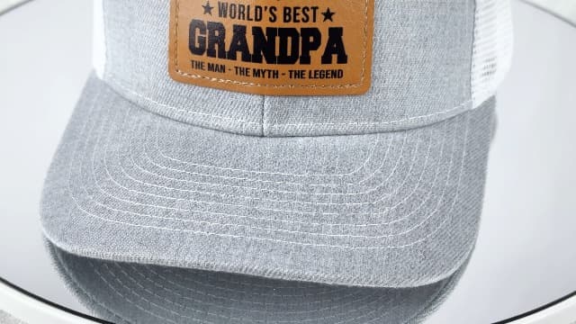 Men's Hat Gifts - Men Cap Gifts for Christmas Father's Day Birthday Trucker Hat Leather Pattern Baseball Cap