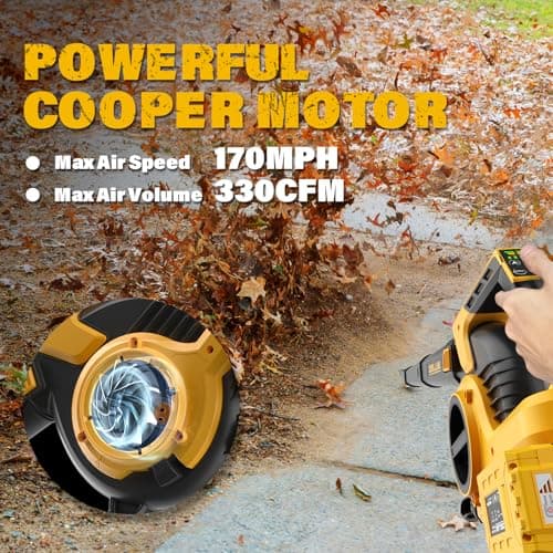 Cordless Leaf Blower & Vacuum, 3-in-1 Leaf Vacuum Mulcher with Bag, 40V 360CFM 5-Speeds Brushless Battery Operated Leaf Blower for Lawn Care with 2 x 4.0Ah Battery & Charger Included