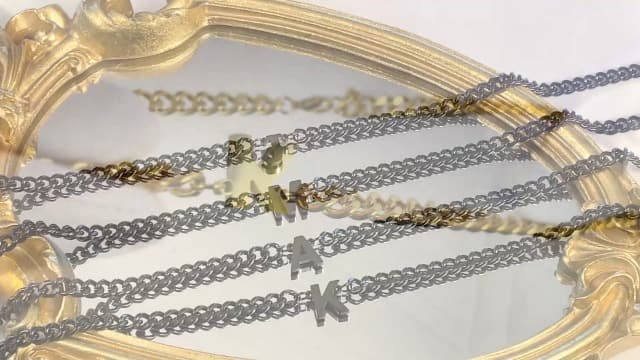 DuoDiner Initial A-Z Cuban Link Chain Necklaces for Men Boys Women Letter Pendant Stainless Steel 6.5mm 18+2 Inches,Jewelry Gifts