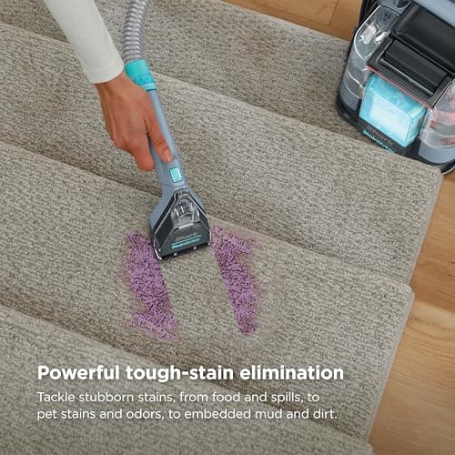 Shark StainStriker Portable Carpet Upholstery & Area Rug Cleaner, Bonus XL Tool & Full-Size Cleaning Solution, Stain & Odor Remover, Perfect for Car Interiors, 4 Cleaning Tools, Nordic Blue, PX202BRN