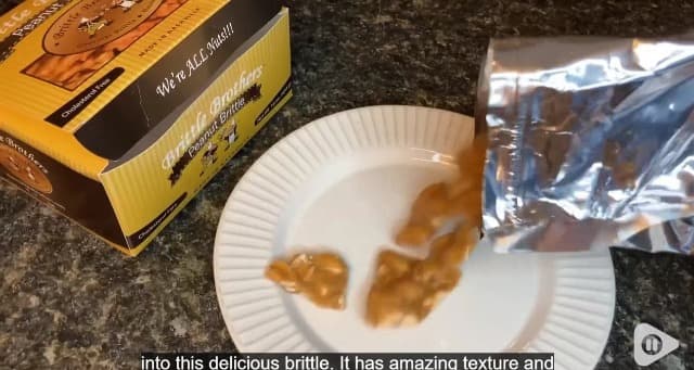 Brittle Brother's Bacon Brittle - 8 oz Box - Voted #1 in America - 4 x's more Nuts! - Cashew Pecan Bacon Corporate Gift Men Women Candy Snack Birthday Sampler Christmas Mother Father Graduation Office Mix Valentines Day Party