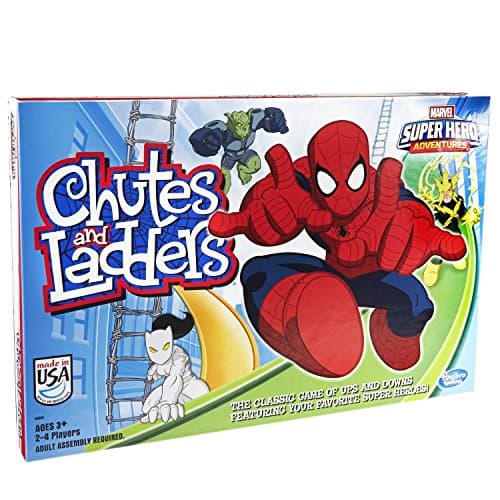 Hasbro Gaming Chutes and Ladders: Marvel Spider-Man Edition Board Game for Kids 2-4 Players, Preschool Games, Ages 3 and Up (Amazon Exclusive)