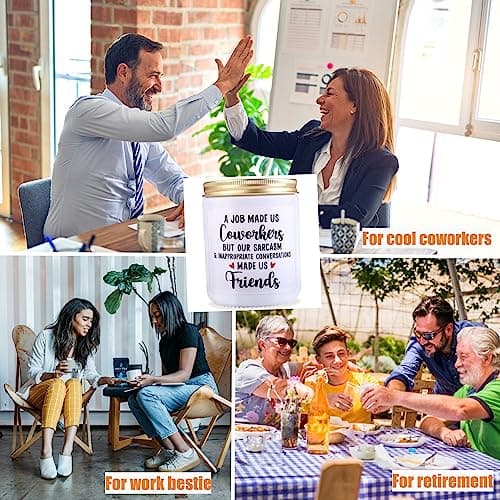 Soy Wax Lavender Candles - Retirement & Going Away Gifts for Women & Men, Funny & Farewell Gifts for Coworkers, Birthday Candles Included