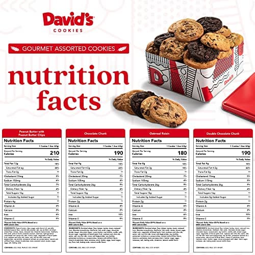 David's Cookies 2lbs Assorted Flavors Fresh Baked Cookies - Handmade and Gourmet Cookies - Delectable and Made with Premium Ingredients - Cookie Gift Basket - Great Gift For All Occasions