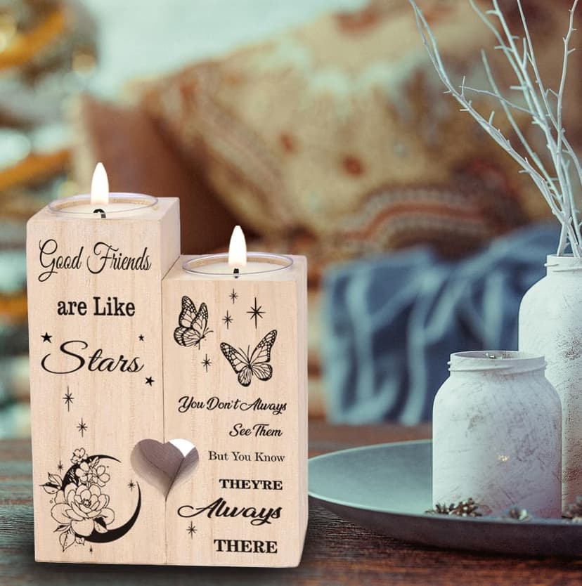 Friendship Gifts for Women, Gifts for Friends Best Friend Birthday Gifts Gifts for Women, Candlestick Creative Gifts
