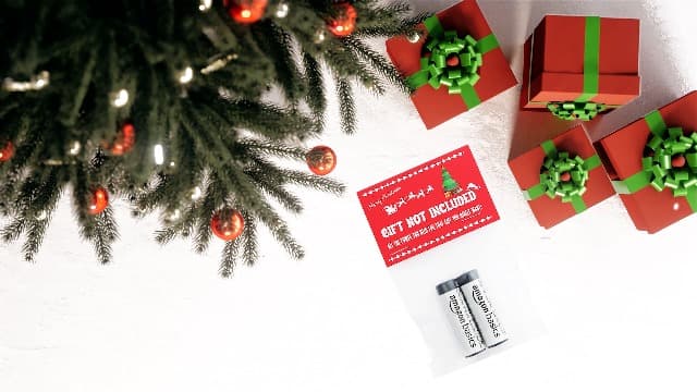 Gift Not Included Batteries Gag Gift - Funny Prank for Present Adults for Women Men - Stocking Stuffer for Him Her Boyfriend Girlfriend