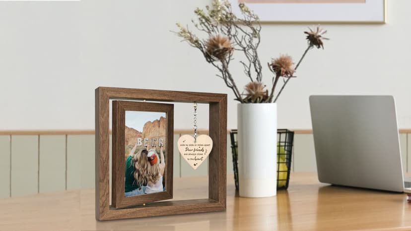 Side by Side or Miles Apart - Dear Friends Are Always Close to the Heart Best Friend Picture Frame Gifts for Long-Distance Friendships Gifts for Women, BFF, Bestfriend, Besties