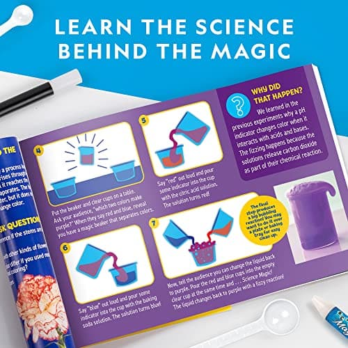 National Geographic Magic Chemistry Set – Science Kit for Kids with 10 Amazing Magic Tricks, STEM Projects and Science Experiments, Science Toys, Great Gift for Boys and Girls 8-12