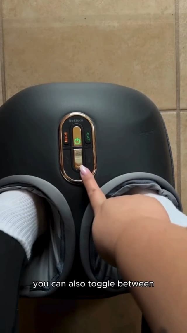 Nekteck Shiatsu Foot Massager with Heat, FSA Eligible Deep Kneading Therapy Air Compression, HSA Feet Massage Improve Blood Circulation Foot Wellness Soothing Pain Relief, Relax for Home Office Use