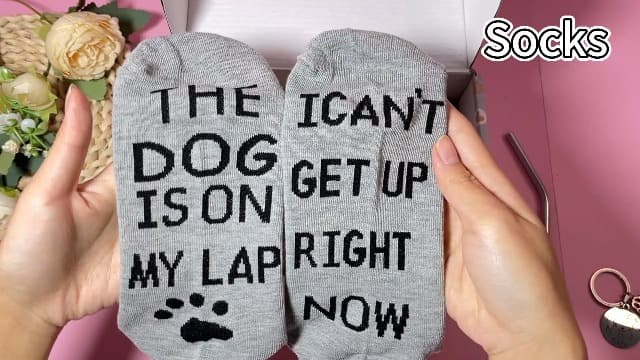 Dog Mom Gifts for Women, 16OZ Glass Cup Unique Christmas Gifts Idea Box set with Socks for Dog Lovers, Dog Mom Birthday Mothers Day Gifts Basket