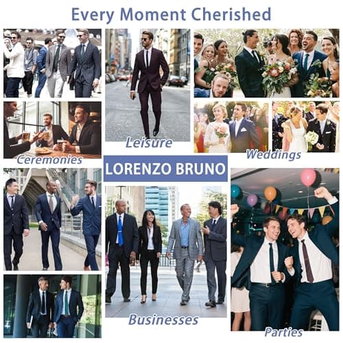 Mens Suit 2 Piece Suits for Men One Button Slim Fit Solid Jacket & Pants Tuxedo Set Business Wedding Party