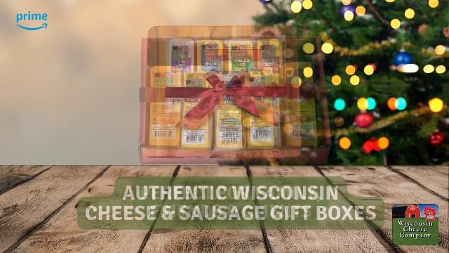 Wisconsin Cheese Company - Holiday Party Gift Box - Smoked Summer Sausages, 100% Wisconsin Cheese, Crackers, Pretzels & Mustard | Perfect for Parties, Charcuterie Boards, and Holiday Gifts
