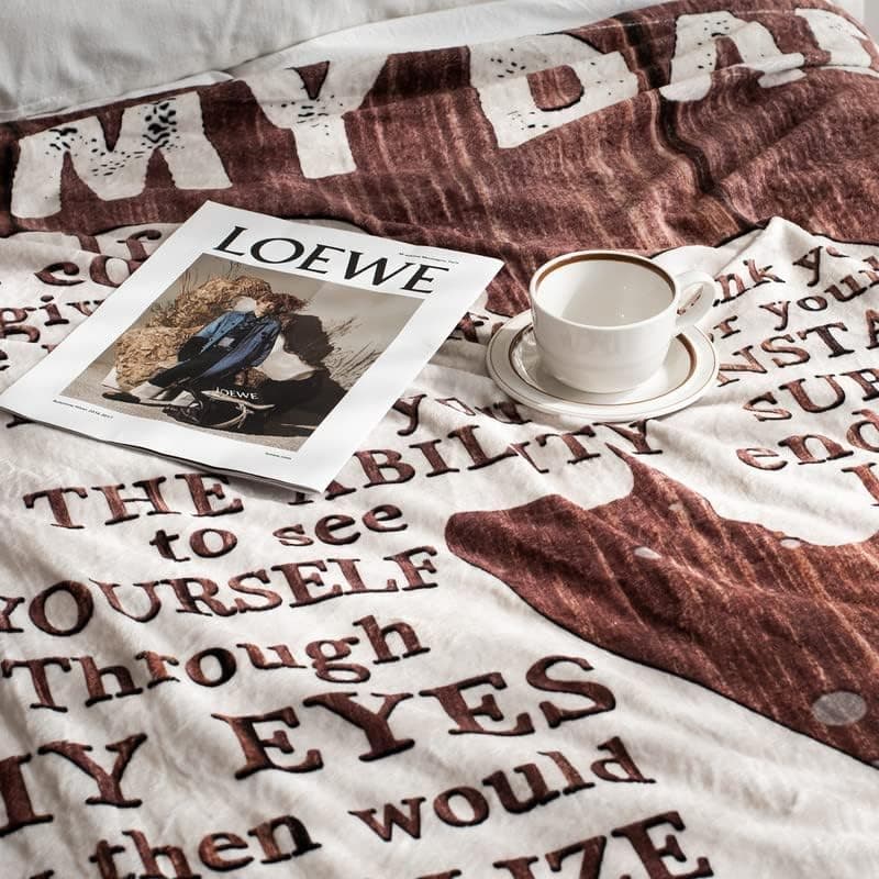 Gifts for Dad from Daughter to My Dad Blanket Best Gift for Fathers Day Birthday Christmas Valentines Day Bday Present Idea for Father Husband Men Him Healing Thoughts Throw Blanket 60''x50''