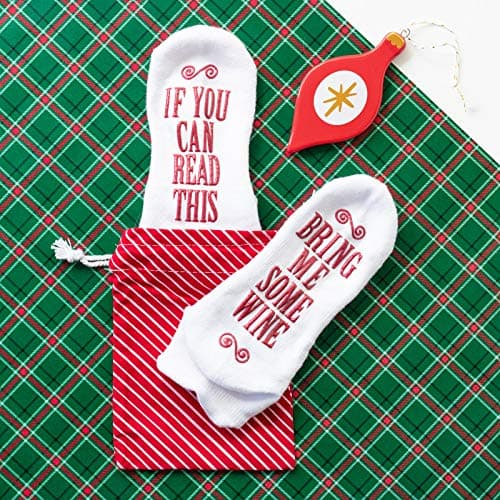 Haute Soiree Women's Novelty Socks - “If You Can Read This, Bring Me Some” - One Size Fits All