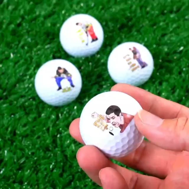 Artpreti 4 Pcs Funny Golf Balls for Birthday, Novelty Golfer Gift for Dad Coworkers Golfers Golf Lovers