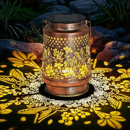 Solar Lantern Outdoor Lamp Waterproof Decorations Garden Decor, Christmas Birthday Gifts for Women, Mom, Grandma Decorative Garden, Yard, Patio, Lawn, Balcony Porch - Hummingbird