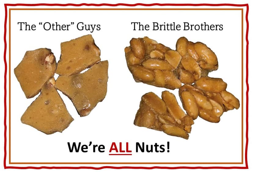 Brittle Brother's Bacon Brittle - 8 oz Box - Voted #1 in America - 4 x's more Nuts! - Cashew Pecan Bacon Corporate Gift Men Women Candy Snack Birthday Sampler Christmas Mother Father Graduation Office Mix Valentines Day Party