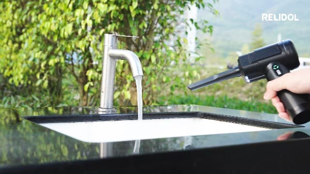 Compressed Air Duster: 100000RPM Electric Air Duster with LED Light Mini Air Blower Rechargeable Cordless Keyboard Cleaning Jet Dry Blower - Car, PC and Home Cleaning Kit Replaces Compressed Air Can