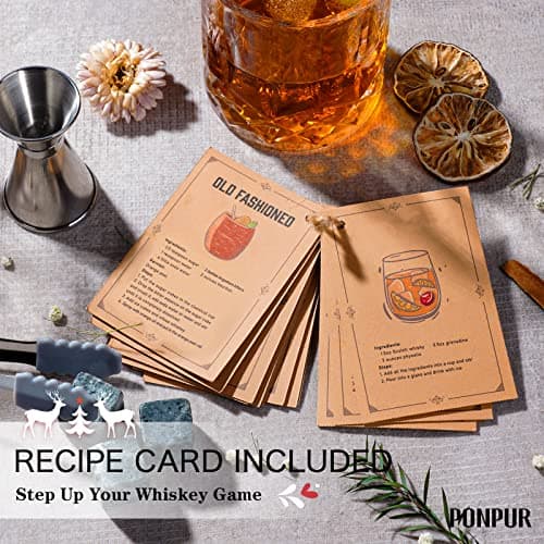 PONPUR Gifts for Brother, Whiskey Decanter Set with 2 Whisky Glasses, Unique Cool Stocking Stuffers Birthday Gift for Brothers from Sister, Best Christmas Presents for Men