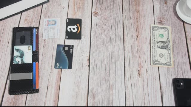 RUNBOX Money Clip Slim Wallets for Men RFID Blocking 11 Card Holder Minimalist Small Leather Bifold Men's Front Pocket Wallet Gift Box