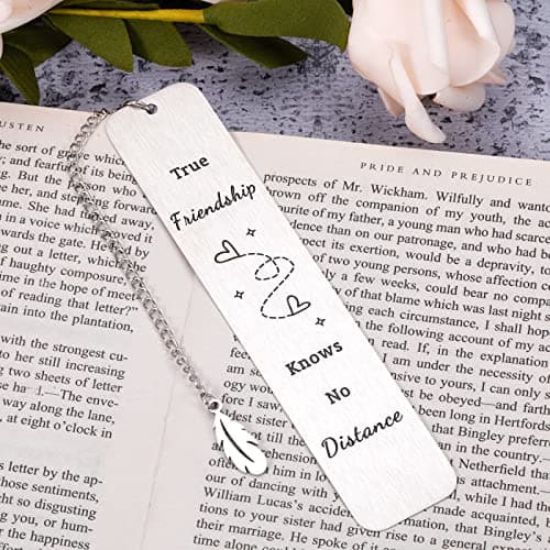 Long Distance Friendship Bookmark Going Away Gifts for Women Men Best Friends BFF Besties BFF Soul Sisters Girls Teens Kids Leaving Moving Birthday Christmas Graduation Wedding Farewell Gifts for Her