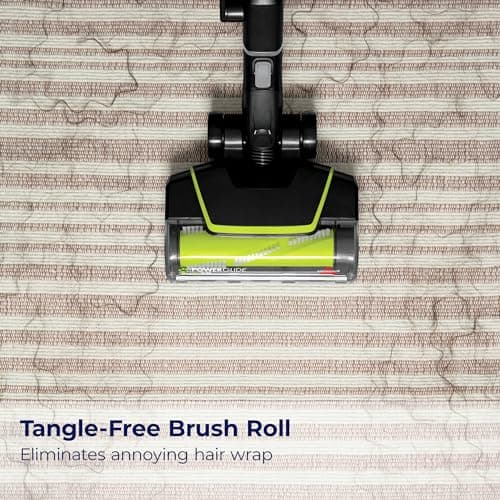 Bissell PowerGlide Slim Corded Vacuum, Powerful Pet Hair Pickup on Carpet & Hard Floors, Lightweight Swivel Steering, 3-in-1 Capabilities with Dusting & Crevice Tool, XL Tank, 3070, Black & Green