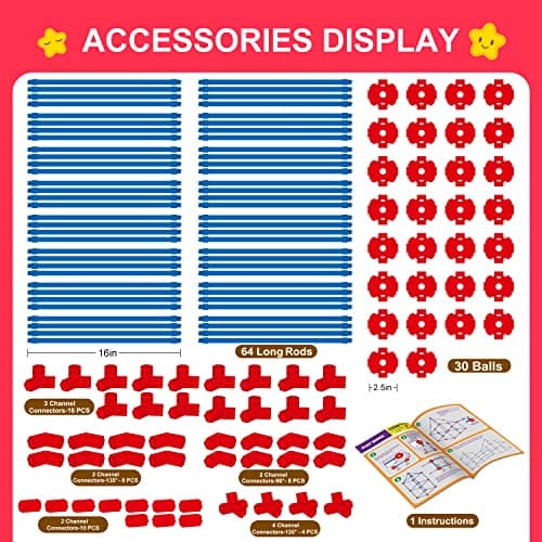 Fort Building Kit for Kids,STEM Construction Toys, Christmas & Birthday Gift for 4 5 6 7 8 9 10 11 12 Years Old Boys and Girls,Ultimate Creative Set for Indoor & Outdoors Activity,140 Pcs,Original