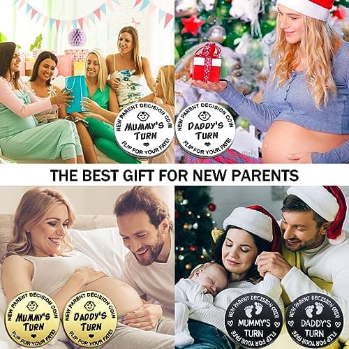 Funny Baby Gift New Parents Decision Gift,Pregnancy Gifts New Dad Mom Gifts,New Parents Gifts for Couples Halloween Thanksgiving for First Time to be Moms Dads Daddy Mummy Double Sided