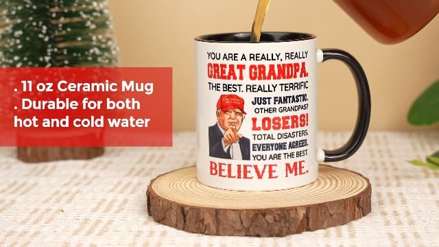 Grandpa Gifts - Grandpa Christmas Gift - Best Grandfather Ever Gifts From Grandchildren - Funny Gift For Grandfather - Father's Day Birthday Christmas Idea - Grandpas Ceramic Mug11 Oz