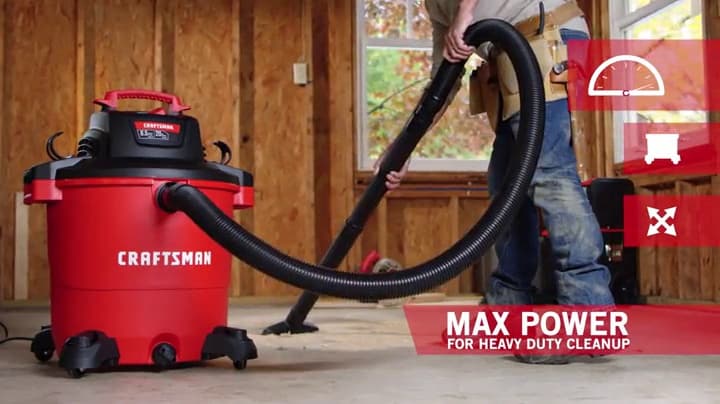 CRAFTSMAN CMXEVBE17596 20 Gallon 6.5 Peak HP Wet Dry Vac, Heavy-Duty Shop Vacuum Wet and Dry with Filter, Dust Bag, Hose and Attachments for Shop, Garage, Jobsite Cleaning