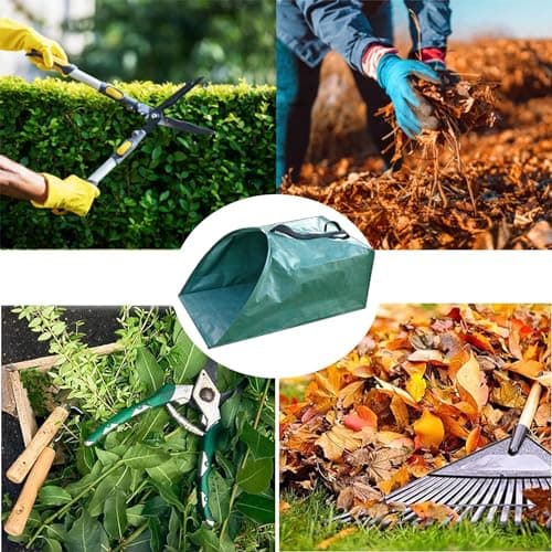 Leaf collector leaf scoop,Foldable yard waste bag,Extra large lawn bags leaf bags,Heavy leaf pick up tools leaf loader,Reusable yard garden bags for leaves lawn trash (200L)
